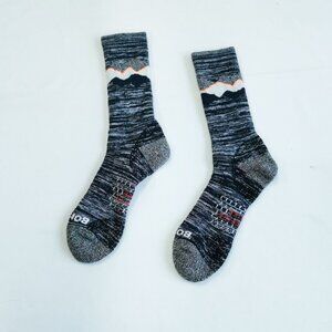 Bombas Men Mountain Peak Hiking Crew Socks Size L Performance Outdoor Style